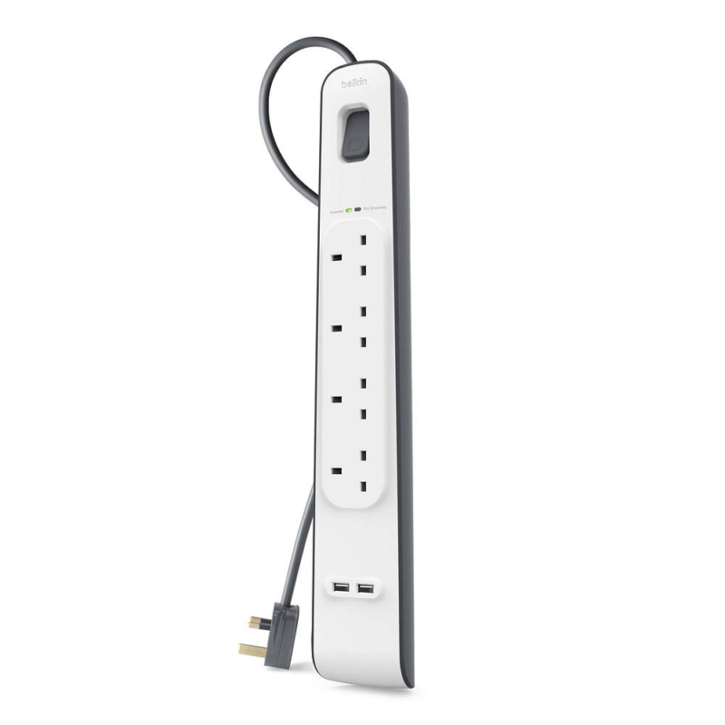 Belkin Surge Extension 4 Socket 2USB PORT (2M)