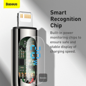 Baseus Display Fast Charging Data Cable, Type-C to IP 20W – Black - Image 10
