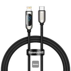 Baseus Display Fast Charging Data Cable, Type-C to IP 20W – Black