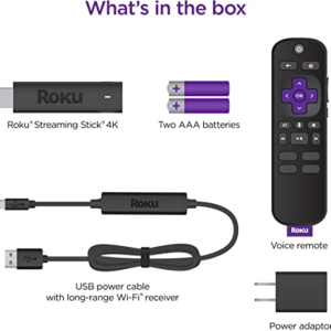 Roku Streaming Stick 4K | HDR/Dolby Vision | with Roku Voice Remote and TV Controls - Image 6