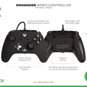 PowerA Enhanced Wired Controller for Xbox Series X|S – Black - Image 3