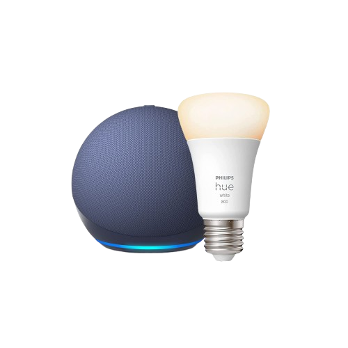 Echo Dot 4th Gen With Philips Hue B22/B27 Smart Bulb