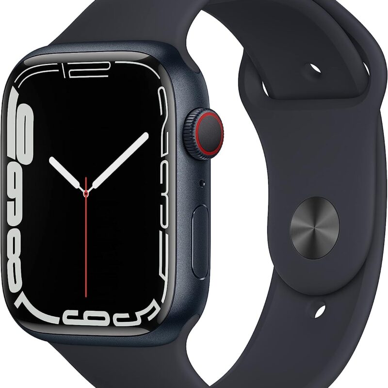 iWatch Series 7 45mm GPS+ Cellular, Midnight Aluminum Case with Midnight Sport Band
