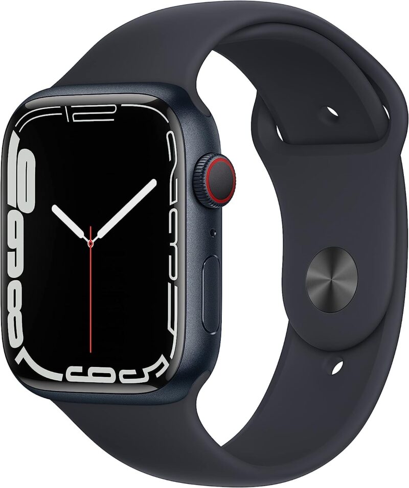 iWatch Series 7 45mm GPS+ Cellular, Midnight Aluminum Case with Midnight Sport Band