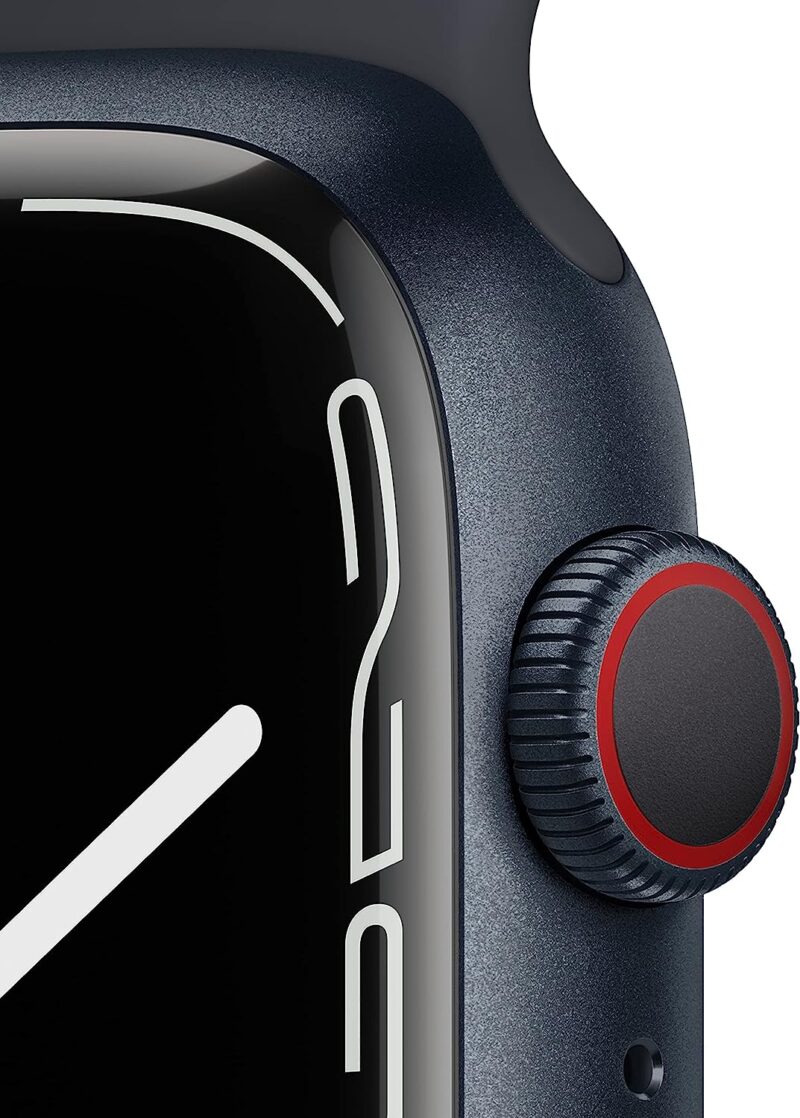 iWatch Series 7 45mm GPS+ Cellular, Midnight Aluminum Case with Midnight Sport Band - Image 2